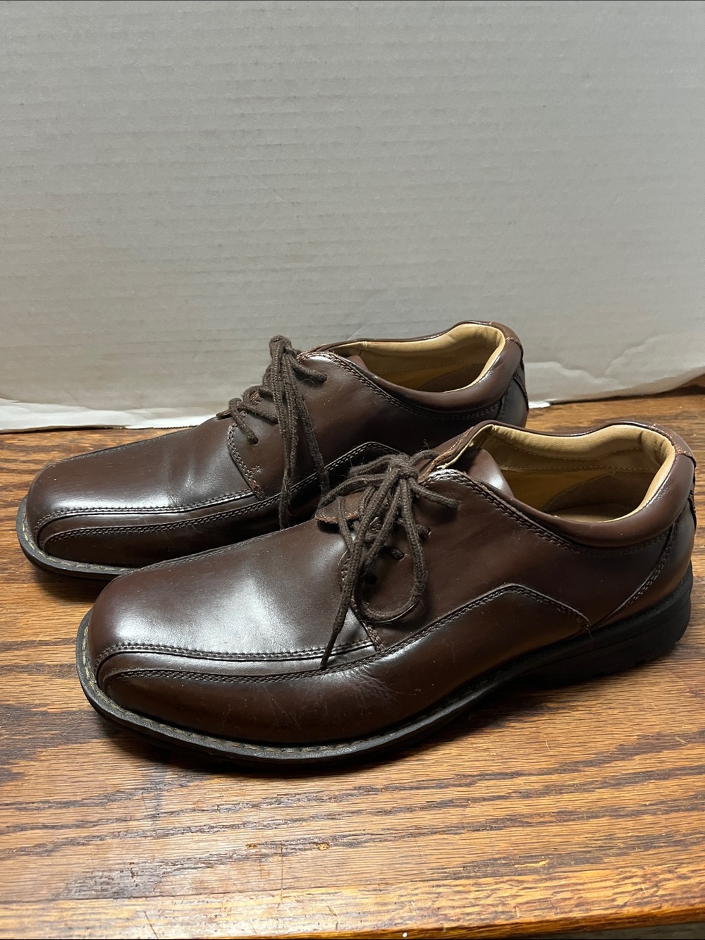 Dockers Men's Dark Brown Leather Lace-Up Dress Shoes